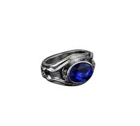 DOOLY Bagues Vilya Nenya Narya Elrond Galadriel Gandalf Bague LOTR Bijoux Elfe Trois Anneaux Femmes Bijoux avec Cristal Bleu