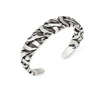 DOOLY Thaïlande Bracelet en Argent tissé à la Main Personnalité des Hommes Rétro Original Niche Bracelet Ouvert Accessoires de Bijoux