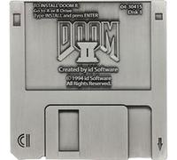 FaNaTtik Doom II Limited Edition Floppy Disk Réplique décorative en métal - Édition argent antique