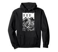 Doom Baron Pixelated Character with Logo Video Game Sweat à Capuche