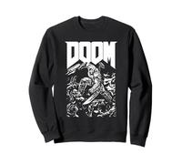 Doom Baron Pixelated Character with Logo Video Game Sweatshirt