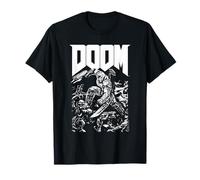 Doom Baron Pixelated Character with Logo Video Game T-Shirt