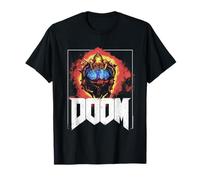 Doom Cacodemon Flames with Frame Art Video Game T-Shirt