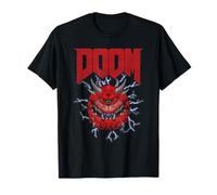 Doom Cacodemon with Lightning Distressed Video Game T-Shirt