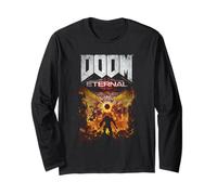 Doom Eternal Gold Cover Art Scene Distressed Video Game Manche Longue
