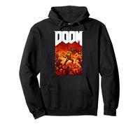 Doom Full Color Retro Cover Art with Logo Vintage Video Game Sweat à Capuche