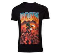 DOOM Jaquette Classique Homme T-Shirt Manches Courtes Noir Regular/Coupe Standard