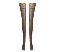 Doomiva Collant Autofixant Sexy Bas Transparent Femme Collant Jarretelle Résille Chaussettes Anti-Dérapant Fine Compression Elastique Cuisse Haute Soie Bas Soirée Clubwear Café B Taille Unique