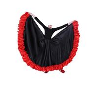 Doomiva Enfant Fille Jupe Balançoires de Danse Tango Latine Flamenco Jupe de Flamenco Espagnol Danse du Ventre Costume Tauromachie Noir A 4-5 Ans