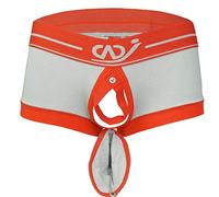 Doomiva Jockstrap Boxer Homme Sexy Caleçon Ouvert Poche Erotique Lingerie Culotte sous-Vêtement Respirant Shorts Slip Penis Poche Briefs Homme Strings Tanga Underwear S-XL Gris XL