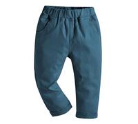Doomiva Pantalon Bébé Garçon en Coton Pantalon Couleur Unie Pantalon Décontracté Doux et Confortable pour Bébé 9 Mois-5 Ans Paon Bleu 18-24 Mois