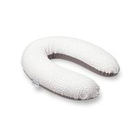 doomoo Coussin de Grossesse & Coussin Allaitement Buddy 180 cm - Ultra Confort pour Dormir pendant la Grossesse - Soulage dos, jambes & ventre - Housse Bio, Lavable & Certifié OEKO-TEX, Risotto Taupe