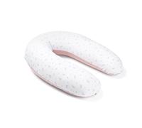doomoo Coussin de Grossesse & Coussin d'allaitement Buddy 180 cm, Ultra Confort pour Dormir Pendant la Grossesse, Soulage Dos, Jambes & Ventre - Housse Bio, Lavable & Certifiée Oeko-TEX, Flower Pink