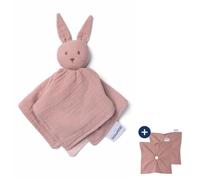 Doomoo Doudou bébé You&Me réversible réconfortant 2 corps coton ultra doux Certifié Oeko Tex Rose
