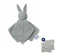 DOOMOO Doudou Bébé You&Me - Doudou Réversible et Réconfortant - Fourni avec 2 Corps pour Transporter l'Odeur du Parent - Coton Ultra Doux Certifié Oeko Tex - Idée Cadeau Naissance, Vert