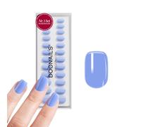 DOONAILS® Lot de 30 faux ongles en gel souple Press On Nails Paradise - Short Square Bleu clair doux - Faux ongles à coller, Full Cover faux ongles, 15 tailles 7-14 mm, 16 mm de long