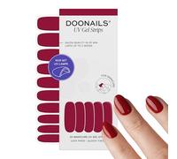 DOONAILS® Love Paris Lot de 20 bandes de gel UV pour 2 manucures, tenue jusqu'à 14 jours, sans HEMA et végétalien, rouge foncé
