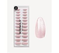 DOONAILS Rose Cat Eye Moyenne Amande Press Ons en Gel Souple Kit de faux ongles