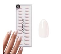 DOONAILS® Soft Gel Press On Nails Lot de 30 Pillow Talk - Amande Court Blanc cassé - Ongles à coller, Faux ongles à couverture complète, Qualité salon