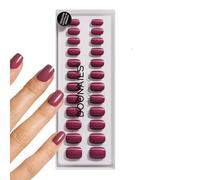DOONAILS Soft Gel Press On Nails Set de 30 ongles Bubblegum Square forme carrée courte rose foncé ongles à coller Full Cover qualité salon Fake Nails soft gel medium Naturel & agréable à porter