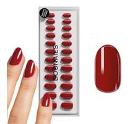 DOONAILS Soft Gel Press On Nails Set de 30 ongles Mon Chéri forme arrondie Rouge à coller qualité salon Faux ongles soft gel Medium Naturel & agréable à porter