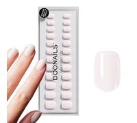 DOONAILS Soft Gel Press On Nails Set de 30 Pillow Talk Forme extra Court Carrée Off-White Ongles à coller de qualité salon Ongles Faux soft gel Extra Short Naturel & agréable à porter