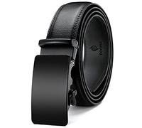 DOOPAI Ceinture Homme, Ceinture Homme Cuir 35mm Largeur Ceinture à Cliquet en Cuir pour Hommes, Automatique Ceinture Réglable avec Boucle en Métal pour Hommes