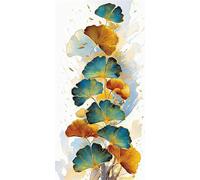 Dooqon 5D Diamond Painting Kit Complet Ginkgo Biloba, Square Diamond, DIY Diamand Painting Diamant Painting Adulte Enfant Broderie Point de Croix Painting Set pour Murale Maison Décor 80x45cm K-88