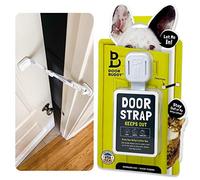 Door Buddy Sangle de porte réglable et loquet. Moyen facile de litière résistant aux chiens, fini les portails pour animaux de compagnie ou les portes pour chat. Entrée pratique pour chat et adulte. Installation sans outils. Arrêtez le chien de manger les déjections canines dès aujourd'hui (gris)