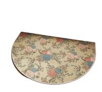 Door Carpet Non-Slip Waterproof Dirt-Resistant Floor Mat Semi-Circle Flower Pink Entrance Welcome Rug Home Decoration Foot Mats(Color3,200x300cm)
