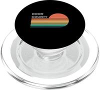 Door County Retro Sunset PopSockets PopGrip pour MagSafe