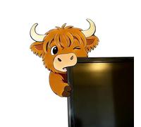 Door Edge Artwork - Whimsical Bovine Signage for Styling | Stick On Panel featuring Moisture Resistant Build & Subtle Humor Appeal for Bottom Entryway, Home, Housewarming and Passage Areas