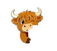 Door Frame Decor Waterproof - Autocollant Peeking Cow Design, Sign Decorations Home Bathroom, Hallway Inside Bedroom Bottom Entryway | Home Bathroom Hallway Inside Bedroom Bottom Entryway Housewarming