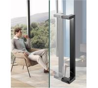 Door Handle Home Barn Door/Modern Entry Door Pulls Stainless Steel Shower Door Handles with Brushed Nickel Finish(Black,Length 80cm(31.5inch))