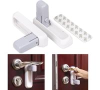 Door Handle Lock,2pcs White Door And Window Locks For Child,Baby,Pet Door Lever Security Lock,Anti-Overture Door Lock.[K66]