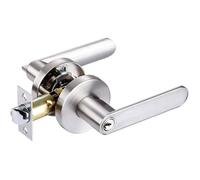 Door handle lock aluminum alloy door handle for use in bedroom cloakroom storage room and office latch size 60/70 mm round si