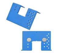 Door Hinge Installation Spacer - 2 Pieces Magnetic, 10cm Woodworking Locating Gear, Universal Kitchen Wardrobe Hardware, 130g Aluminum Alloy Body | Mounting Aid For Closets & Workshops