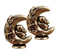 Door Hinge Topper - 2pcs 2.8x2.1cm Mini Bunny Magnetic Brass Decor, Animal Hinge Head Ornament, Creative Magnetic Jewelry Topper, Suitable For Cabin Shelf Closet Bedroom