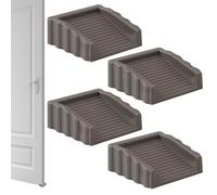 Door Holder, Rubber Door Stopper Wedge Set, Non-Slip 4-Piece Two-Way Safety Design for Room Privacy, Indoor Outdoor Use, Hotel Bedroom Floor Grip, Home Security, Anti-Theft Protection