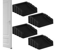 Door Holder, Rubber Wedge Stopper, 2.44x2.44x0.98 Inches Nonslip Entry Blocker, Two Way Design for Home Safety Enhancement or Hotel Room Privacy and Anti Theft Security Use