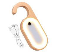 Door Knob Night Light, LED Message Board Lamp, Wood Rechargeable Motion Sensor Light, Warm Soft Glow, Energy-Saving Design, Ideal for Bedroom, Kids, Adults