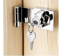 Door Latch Padlock with Different Keys Hasp Lock Mailbox Lock Padlock Lock Cupboard Door Lock Silver Right Angle 3 Inc BLOQUE PORTE
