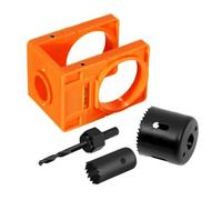 Door Lock Installation Kit for 1-3/8" - 1-3/4" Wooden Doors with Guide Template, Door Lock Hole Saw