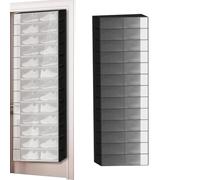 Door-Mounted Shoe Rack - 26-Pocket Clear Foldable Organizer for Sneakers, Boots, High Heels | Hangable Shoe Storage for Entryway, Closet, Bedroom, Family Footwear | Portable Over The Door Holder