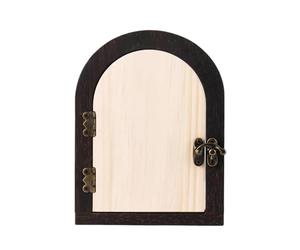 Door outletCover-Self-Adhesive Dustproof ProtectorGuard,Wooden Socket Protector|Designed With A Vintage Latch, The Door outletCover Functions as An Indoor Safety outletProtector, Delivering