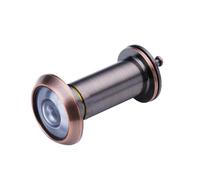 Door Peephole Viewer Wide Angle Eye Sight Hole Adjustable Glass Len 180-200 Degree Anti-theft Mirror Hardware pour Porte(Red bronze)