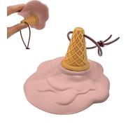Door Stop Protector, Non Slip Pad, Ice Cream Shape, Wall Accessory, Stylish Room Fixture, Portable Floor Tool, Easy Install Supply, for Home Office School Bathroom Entrance 3.94x3.94x2.05 inches