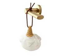 Door Stopper - 10cm Ice Cream Shape Wedge | Anti Collision Ceiling Door Stop Pad | Soft Pvc Handle Wall Protector For Household | Detachable 66g For Home Office School Bathroom Entrance Commercial