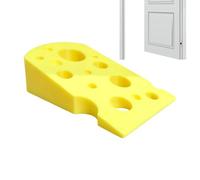 Door Stopper Decorative, Cheese Cartoon, 3.23x1.97 Inch Flexible Non Slip Guard with Anti Collision Design, Entryway Accessory with Hotel Style, Modern Office, Home Accessories for Bedroom Shop School
