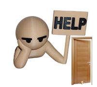 Door Stoppers, Printing Laying Figurine, Decorative Door Stop Bumper, Anti Scratch Wall Protector, Compact Safety Blocker, for Apartment, Kitchen, Bedroom, Garage, Entryway, Bathroom, Home, Restroom